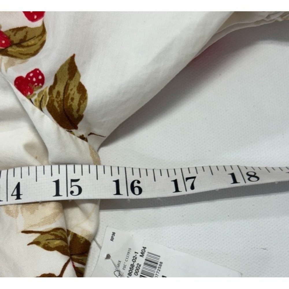 Old Navy Babydoll Dress Size M Strawberry Print Puff Sleeve Cottagecore Milkmaid - Picture 11 of 11